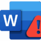 Иконка сбой активации Word
